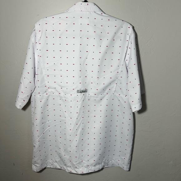 Habbit Outdoors Gear Vented Moisture Wicking Shirt Size M, Red/whte/blue - Picture 4 of 4